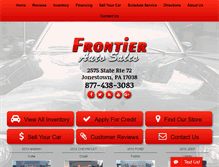 Tablet Screenshot of frontierpreowned.com